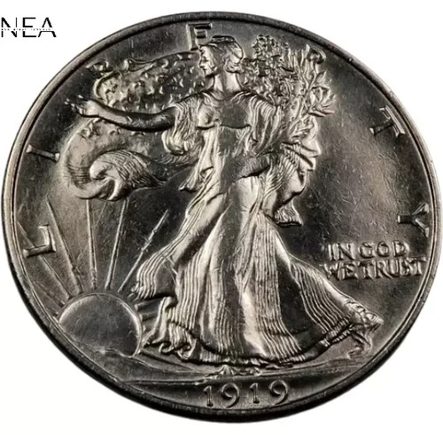 1919 walking liberty half - 1919,